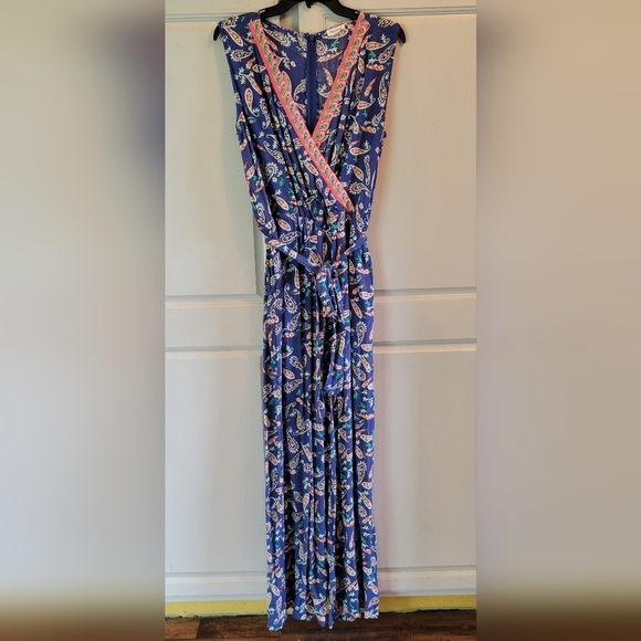 Westport Blue Paisley Flowy Jumpsuit - Picture 2 of 11